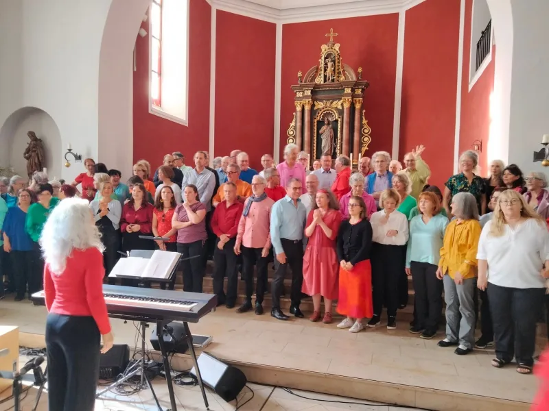 Les deux chœurs réunis lors d’un concert